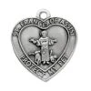1-1/2 Inch Pewter Heart And St. Francis Pet Medal Name Tags -FCY Office Supplies Shop 1 1 2 inch pewter heart and st francis pet medal 16