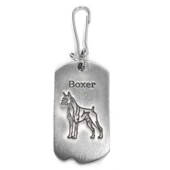 1-1/8 Inch Fine Pewter Boxer-St. Francis Of Assisi Dog Tag