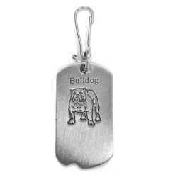 1-1/8 Inch Fine Pewter Bull Dog-St. Francis Of Assisi Dog Tag