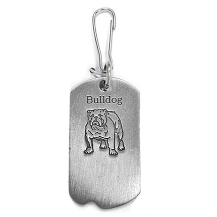 1-1/8 Inch Fine Pewter Bull Dog-St. Francis Of Assisi Dog Tag 3 1-1/8 Inch Fine Pewter Bull Dog-St. Francis Of Assisi Dog Tag