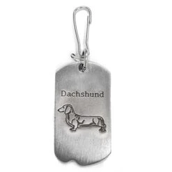 1-1/8 Inch Fine Pewter Dachshund-St. Francis Of Assisi Dog Tag