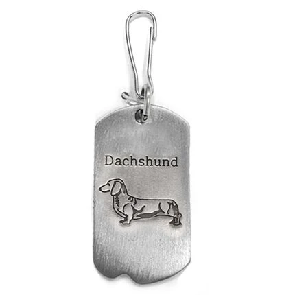 1-1/8 Inch Fine Pewter Dachshund-St. Francis Of Assisi Dog Tag 3 1-1/8 Inch Fine Pewter Dachshund-St. Francis Of Assisi Dog Tag