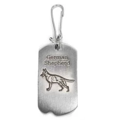 1-1/8 Inch Fine Pewter German Shepherd-St. Francis Of Assisi Dog Tag