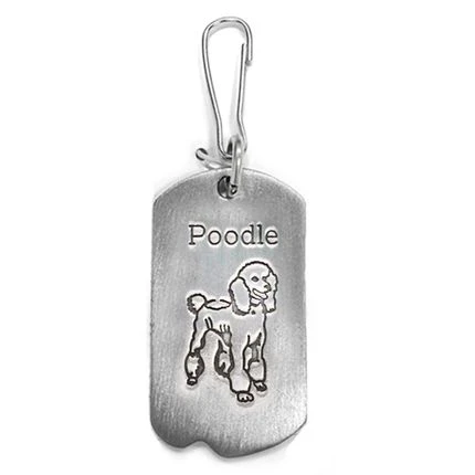1-1/8 Inch Fine Pewter Poodle-St. Francis Of Assisi Dog Tag 3 1-1/8 Inch Fine Pewter Poodle-St. Francis Of Assisi Dog Tag