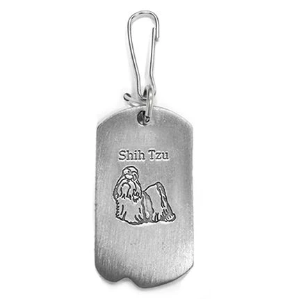 1-1/8 Inch Fine Pewter Shih Tzu-St. Francis Of Assisi Dog Tag 3 1-1/8 Inch Fine Pewter Shih Tzu-St. Francis Of Assisi Dog Tag