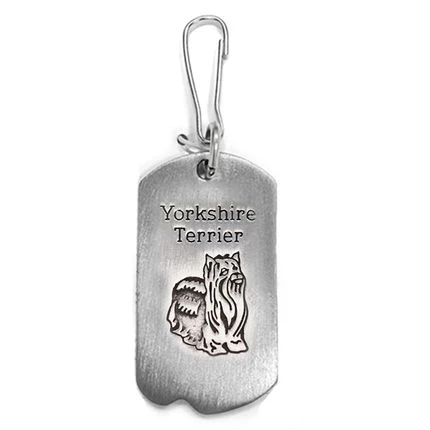 1-1/8 Inch Fine Pewter Yorkshire Terrier-St. Francis Of Assisi Dog Tag 3 1-1/8 Inch Fine Pewter Yorkshire Terrier-St. Francis Of Assisi Dog Tag
