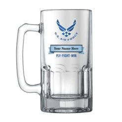 1 Liter U.S. Air Force Glass Stein-Can Be Personalized (Not Available - License Pending)