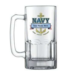 1 Liter U.S. Navy Glass Stein-Can Be Personalized