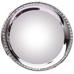 10 Inch Nickel Plated Gadroon Tray-Holds White 10 Inch Disc For Sublimation