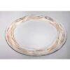 12-1/2 Inch Glass Charger Plate With Gold Wavy Leaf Border