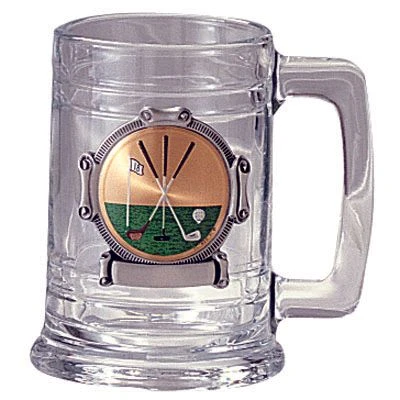 15 Ounce Glass Tankard Mugg With Pewter Cast-Takes 2 Inch Insert 3 15 Ounce Glass Tankard Mugg With Pewter Cast-Takes 2 Inch Insert