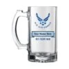 17 Ounce U.S. Air Force Glass Tankard-Can Be Personalized (Not Available - License Pending) -FCY Office Supplies Shop 17 ounce u s air force glass tankard includes free name and rank personalization 29