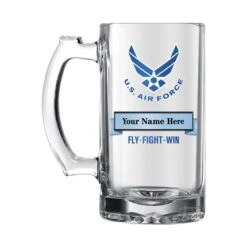 17 Ounce U.S. Air Force Glass Tankard-Can Be Personalized (Not Available - License Pending)