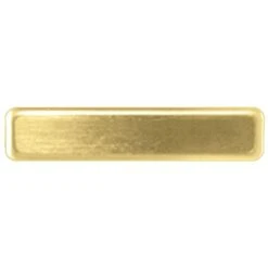 2-1/2 X 5/8 Inch Satin Brass Name Badge