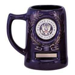 28 Ounce Blue Ceramic Beer Mug-Takes 2 Inch Insert