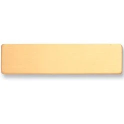 3 X 3/4 Inch Satin Brass Name Badge With Cluth Back Finding