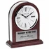 7 X 5-1/2 Inch Rosewood Piano Finish Oval Quartz Desk Clock With Silver Accents 5 7 X 5-1/2 Inch Rosewood Piano Finish Oval Quartz Desk Clock With Silver Accents - Image 3