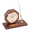 8 X 4 X 6 Inch Quartz Desk Clock With Pen On Walnut Base -FCY Office Supplies Shop 8 x 4 x 6 inch quartz desk clock with pen on walnut base 30