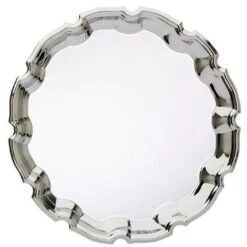 9-3/4 Inch Chrome Plated Chippendale Tray