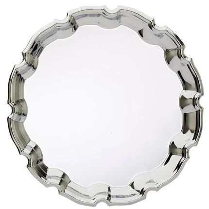 9-3/4 Inch Chrome Plated Chippendale Tray 3 9-3/4 Inch Chrome Plated Chippendale Tray