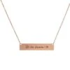 "Be Brave" Stamped Message Rose Gold Bar Necklace On 16 Inch Chain -FCY Office Supplies Shop be brave stamped message rose gold bar necklace on 16 inch chain 35