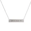 "Be Brave" Stamped Message Silver Plated Bar Necklace On 16 Inch Chain -FCY Office Supplies Shop be brave stamped message silver plated bar necklace on 16 inch chain 34