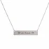 FCY Office Supplies Shop -FCY Office Supplies Shop be brave stamped message silver plated bar necklace on 16 inch chain 35