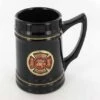 28 Ounce Black Ceramic Fire Fighter Coffee Mug 1 28 Ounce Black Ceramic Fire Fighter Coffee Mug -FCY Office Supplies Shop black ceramic tankard with 2 inch fire fighter insert 13