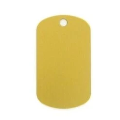 2 X 1-1/8 Gold Aluminum Dog Tag
