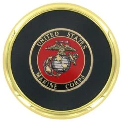 METAL COASTER WITH U.S. MARINE CORPS INSERT