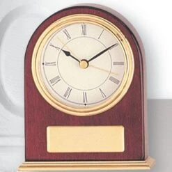 5 Inch Piano Rosewood Finish Desk Quartz Clock With White Dial