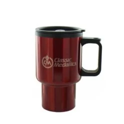 16 Oz Stainless Steel Red Travel Mug