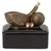 5 1/4 X 3 3/4 X 5 1/2 Inches Resin Golf Keepsake Box-no Plate