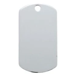 2 X 1-1/8 Inch Heavy Nickel Plated Dog Tag