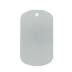 2 X 1-1/8 Inch Aluminum Silver Dog Tag