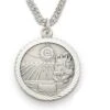 3/4 Inches Sterling Silver Swimming Medal With St. Christopher -FCY Office Supplies Shop swimming st christopher sports medal 18