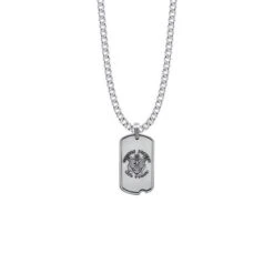 1-1/16 Inch Sterling Silver U.S. Air Force Dog Tag With Saint Michael (Not Available - License Pending)