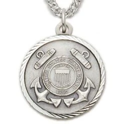 FCY Office Supplies Shop 54 1 Inch Sterling Silver U.S. Coast Guard Medal With Cross