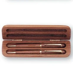 WALNUT BOX,PEN, & PENCIL SET